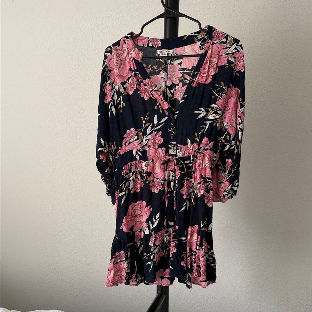 Billabong Floral Pink and Black Women's Dress size S